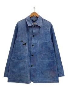 OshKosh B’Gosh◆ヒッコリー/60s/カバーオール/42/コットン/BLU/ストライプ/色むら