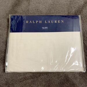 ◆新品 未開封品◆ラルフローレン オックスフォードソリッド フラットシーツS 180×280cm◆RALPH LAUREN シングル カバー 未使用品 美品