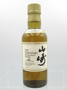 ☆千葉県限定発送 未開栓 古酒 サントリー シングルモルト ウイスキー 山崎 YAMAZAKI 10年 180ml 40% ベビーボトル ジャパニーズウイスキー