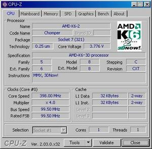 AMD K6-2 400 MHz (AMD-K6-2/400AFR) Super7 (Socket7) ★中古正常品★ (2)