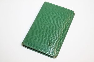 訳あり 中古 LOUIS VUITTON ポシェット カルト ヴィヴィジット エピ M56574 カードケース グリーン パスケース カード入れ ルイヴィトン