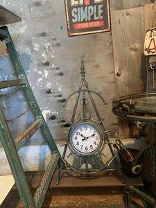 European antique/2wey clock/ 碇型置時計 #ヨーロッパ #ヴィンテージ #ウォールデコ #碇 　