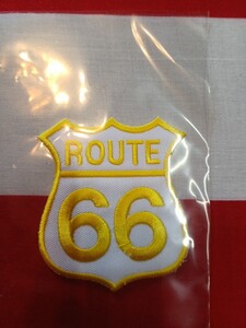 ★ROUTE66★ゴールドアイロンワッペン