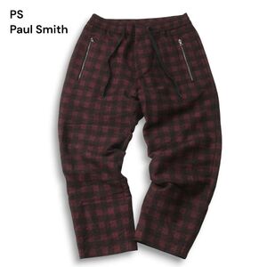 美品★ PS Paul Smith ポールスミス 【BLOCK CHECK TRACK PANTS】 ブロックチェック イージー トラック パンツ Sz.M　メンズ　I4B01922_B#Q