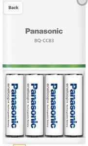 Panasonic K-KJ83MCC40 Eneloop Charger Set with 4 AA Rechargeable Batteries