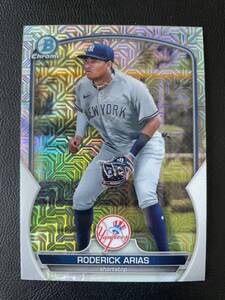 プロスペクト4位 TOPPS 2023 BOWMAN MEGA BOX #BCP-135 CHROME MOJO reflector RODERICK ARIAS NEW YORK YANKEES 