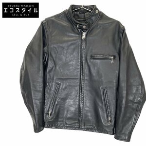 SCHOTT ショット 641 ブラック シングルライダース ブラック 34 ジャケット レザー メンズ 中古