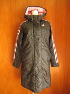 *USED*アディダス*M*ベンチコート*ブラック×ピンク*美品*CLIMAPROOF*薄手*adidas*