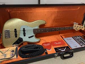 美品 Fender Custom Shop MBS 1964 Jazz Bass Closet Classic Gold Sparkle Built by Greg Fessler 2014年製