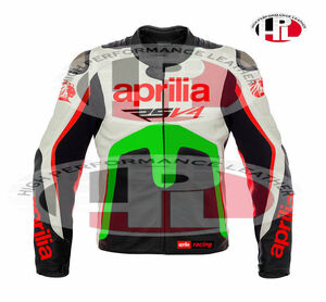 海外 送料込み 　高品質　 アプリリア Aprilia 　オーダーメイド可能　レーシング　レザージャケット　MOTOGP サイズ各種　本革　レプリカ