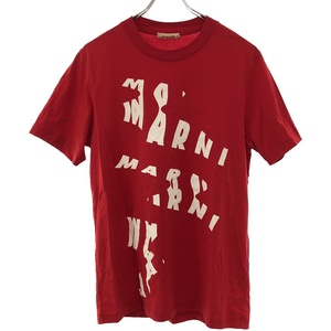 MARNI マルニ 22AW ロゴプリントTシャツ HUMU0198P8 USCT89 レッド 48 ITBHWNEP32DS