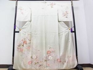 平和屋野田店■訪問着　作家物　刺繍　枝花文　暈し染め　金彩　逸品　CAAC2268hy