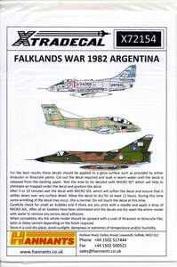 1/72　エクストラデカール　X72154　 Falklands War 1982 Argentina　1982年　アルゼンチン　フォークランド紛争