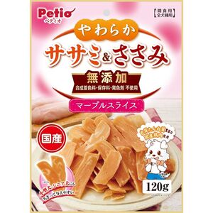 ペティオ やわらかササミ＆ささみ 無添加 マーブルスライス 120g 犬用おやつ