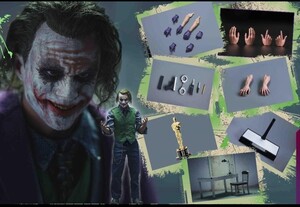 ☆新品 1/6　JOKER　アクションフィギュア　植毛ヘッド　取調室ディスプレイ付き　BATMAN　ジョーカー　バットマン　DJ-CUSTOM 未使用