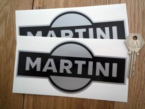 ◆送料無料◆ 海外 マルティーニ Black & Silver MARTINI 80mm 2枚セット ステッカー