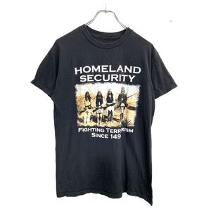 半袖 プリント Tシャツ Mサイズくらい ブラック 古着卸 アメリカ仕入 t2409-3453