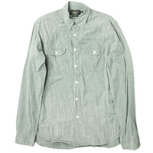 RRL ダブルアールエル L/S INDIGO DYE HOUNDS TOOTH WORK SHIRTS インディゴダイ ハウンドトゥースワークシャツ S ネイビー チェック g5228