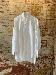 60s WHITE BROAD SHIRT ヴィンテージ ビンテージ ホワイトシャツ ブロードシャツ 白シャツ マチ付き アメトラ トラッド TRAD 50s 送料無料