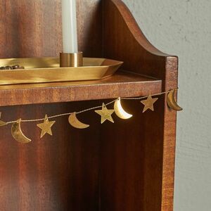 [送料無料][75101]ブラスガーランド スター 真鍮 ガーランド 飾り ホリデー ギフト プレゼント 星 月 星形 ゴールドカラー オーナメント