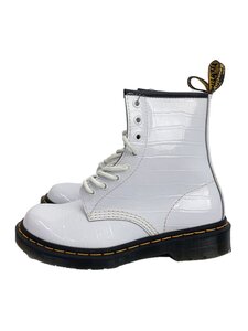 Dr.Martens◆PATENT 8EYE BOOT/ブーツ/UK5/WHT/レザー/1460 W//