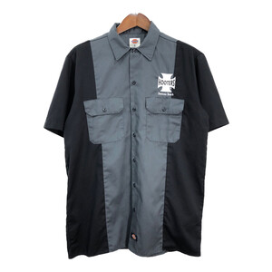 Dickies ディッキーズ HOOTERS フーターズ ワークシャツ 企業ロゴ グレー (メンズ L) 中古 古着 R5603