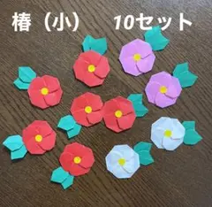 椿　花　正月　年末年始　折り紙　壁面飾り