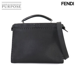 フェンディ FENDI セレリア ピーカブー フィット ミニ 2way ハンド ショルダー バッグ レザー ブラック 7VA422 90253230