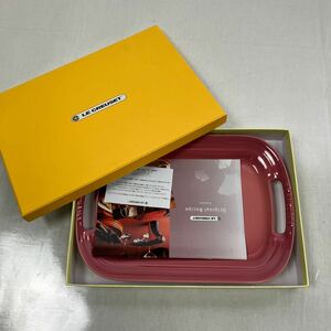 ▽【500円スタート】未使用品 美品 LE CREUSET ルクルーゼ サービングプレート ローズクォーツ 箱入り 