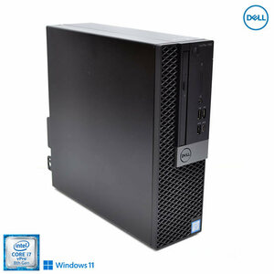 メモリ16G Windows11 DELL OPTIPLEX 7060 SF Core i7 8700 新品M.2SSD512G HDD2TB USBType-C マルチ Radeon