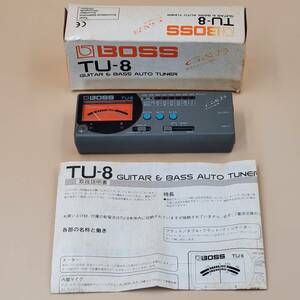 通電確認済み BOSS チューナーメトロノーム BOSS TU-8 バイオリン ギター 説明書 外箱付き 動作未確認 レトロ 年代物 楽器 #1896