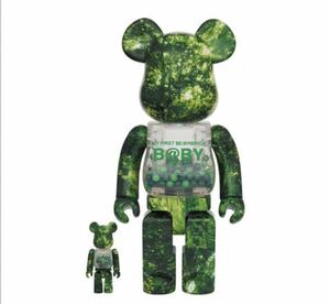 MY FIRST BE@RBRICK B@BY FOREST GREEN Ver. 100％ & 400％ マイ ファースト ベアブリック フォレスト グリーン　 メディコムトイ