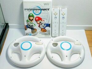 ★送料無料、動作確認済★ マリオカート wii ソフト ハンドル リモコン セット （検索用 switch 8 スイッチ）2407 レア　ゲーム　ソフト