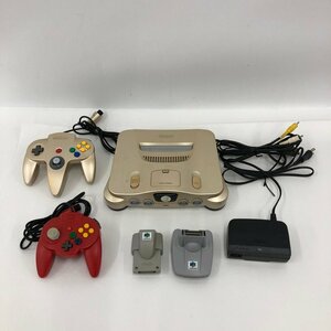 Nintendo ニンテンドー NINTENDO64 本体 NUS-001 NUJ14039750 コントローラー GBパック 振動パック アダプタ付き 通電〇【CKAE4042】