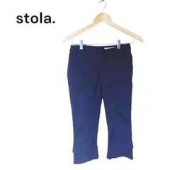 美品　stola.　クロップドパンツ　黒　ブラック　秋冬　ハーフパンツ