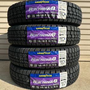 【2024年製】法人4本/17800円～◆領収書発行可145/80R13 145/80-13 GOODYEAR グッドイヤー ICE NAVI8 アイスナビ8 スタッドレス タント