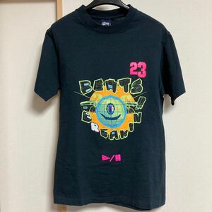 【美品】90s STUSSY ステューシー オールドTシャツ ブラック Sサイズ 紺タグ USA製 オールドサーフ スケート ヴィンテージ古着 希少