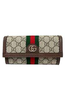 【中古】【美品】GUCCI グッチ 財布 長財布 GG コンチネンタルウォレット523153 96IWG 8745 GGスプリーム＿s-0131-r19