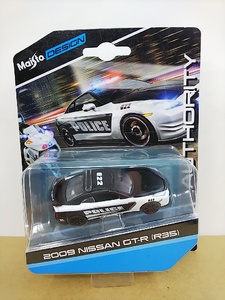 ■ Maistoマイスト 京商 AUTHORITY 1/64 2009 NISSAN GT-R (R35) 日産 パトカーポリス ミニカー