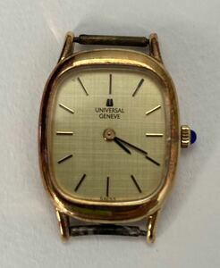 ユニバーサルジュネーブ 手巻き 腕時計 ゴールド 14k 0.585 刻印有り。UNIVERSAL GENEVE SWISS アンティーク　ヴィンテージ　レア