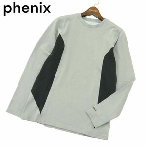 phenix フェニックス 秋冬 HEAVY WT.STRETCH CREW★ アウトラスト ストレッチ 長袖 Tシャツ Sz.L　メンズ グレー アウトドア　A4T07177_6#E