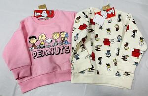 福袋3F4805*激安sale!!新品 こども服/ベビー服 長袖トレーナーsize80　2枚★PEANUTS.スヌーピー(まとめ売り)