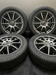 ★195/55R16 MAXTREK/MAXIMUS M1 22年製 SCHNEIDER 16インチ 6J +51 100 4H 夏タイヤ 4本 フィット アクア ヤリス (南4-G819)