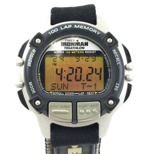 動作品 TIMEX タイメックス IRONMAN TRIATHLON アイアンマン 腕時計 デジタル クオーツ 電池交換済み F09-111