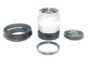 ★外観美品★Carl Zeiss Biogon ビオゴン T* 35mm F2 ZM シルバー フード付き♪