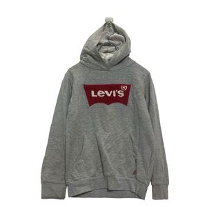 Levi’s ロゴ スウェット パーカー キッズ XS～ リーバイス グレー プルオーバー 古着卸 アメリカ仕入 a607-6923