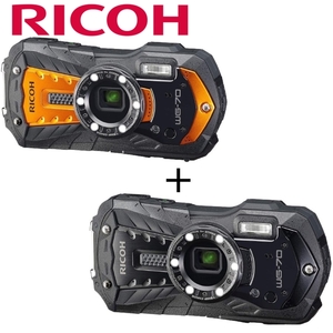 リコー RICOH WG-70 2台セット 業務用デジタルカメラ 工事 建築 工現場記録 工場 研究所 倉庫 検査 検品 進行管理 報告書 コンデジ 中古