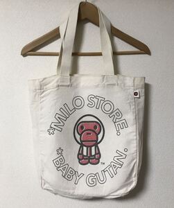 APE エイプ BABY MILO ベイビー マイロ MILO STORE マイロ ストア GUTAN グータン トートバッグ BAPE ベイプ