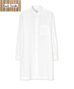 ☆新品未使用☆Paul Smith ロング シルエット シャツ☆ホワイト☆Lサイズ 肩幅52㎝ 身幅60㎝ 着丈96㎝ 袖丈59㎝☆定価30,800円