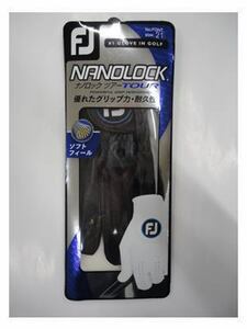 ■FJ NANOLOCK TOUR 20 フットジョイ ナノロックツアー合皮メンズ グローブ【BK/21cm】《優れたグリップ力・耐久性》